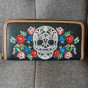 Loungefly Sugar Skull Floral Wallet